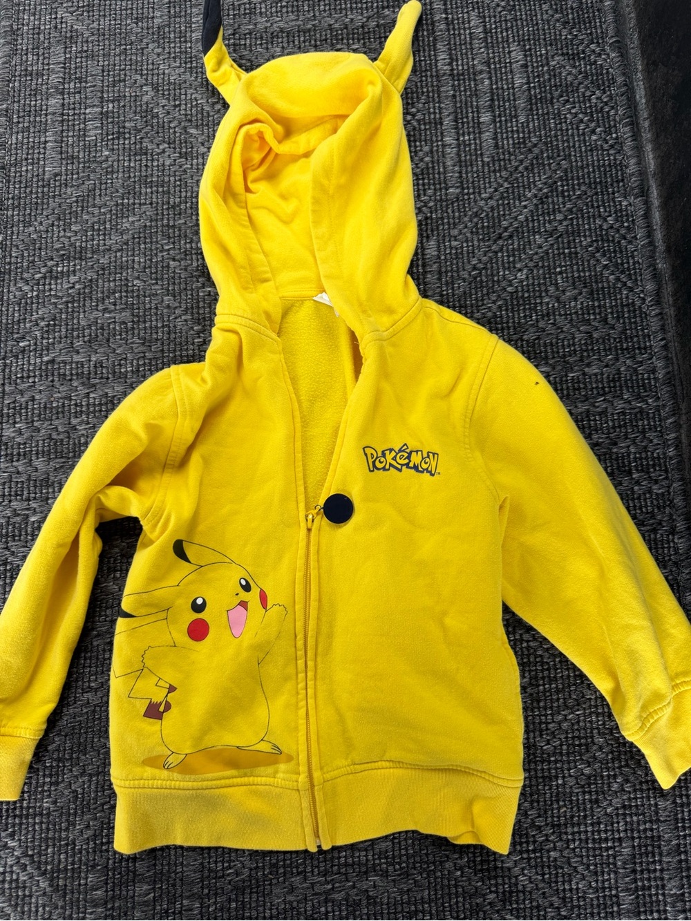 Pokemon Yellow Pikachu Zip-Up Hoodie for Kids